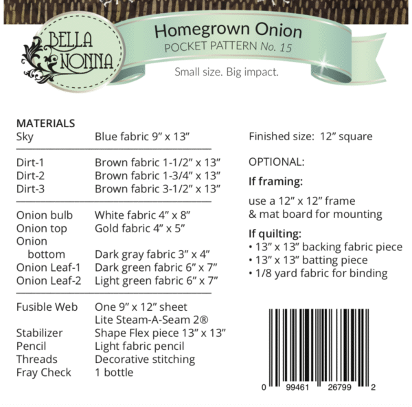 Download - Homegrown Beet Pocket Pattern - Image 2