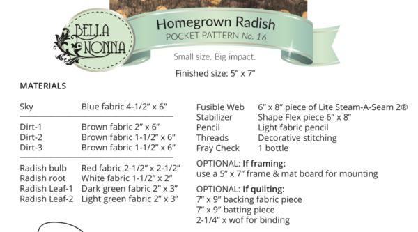 Download - Homegrown Radish Pocket Pattern - Image 2